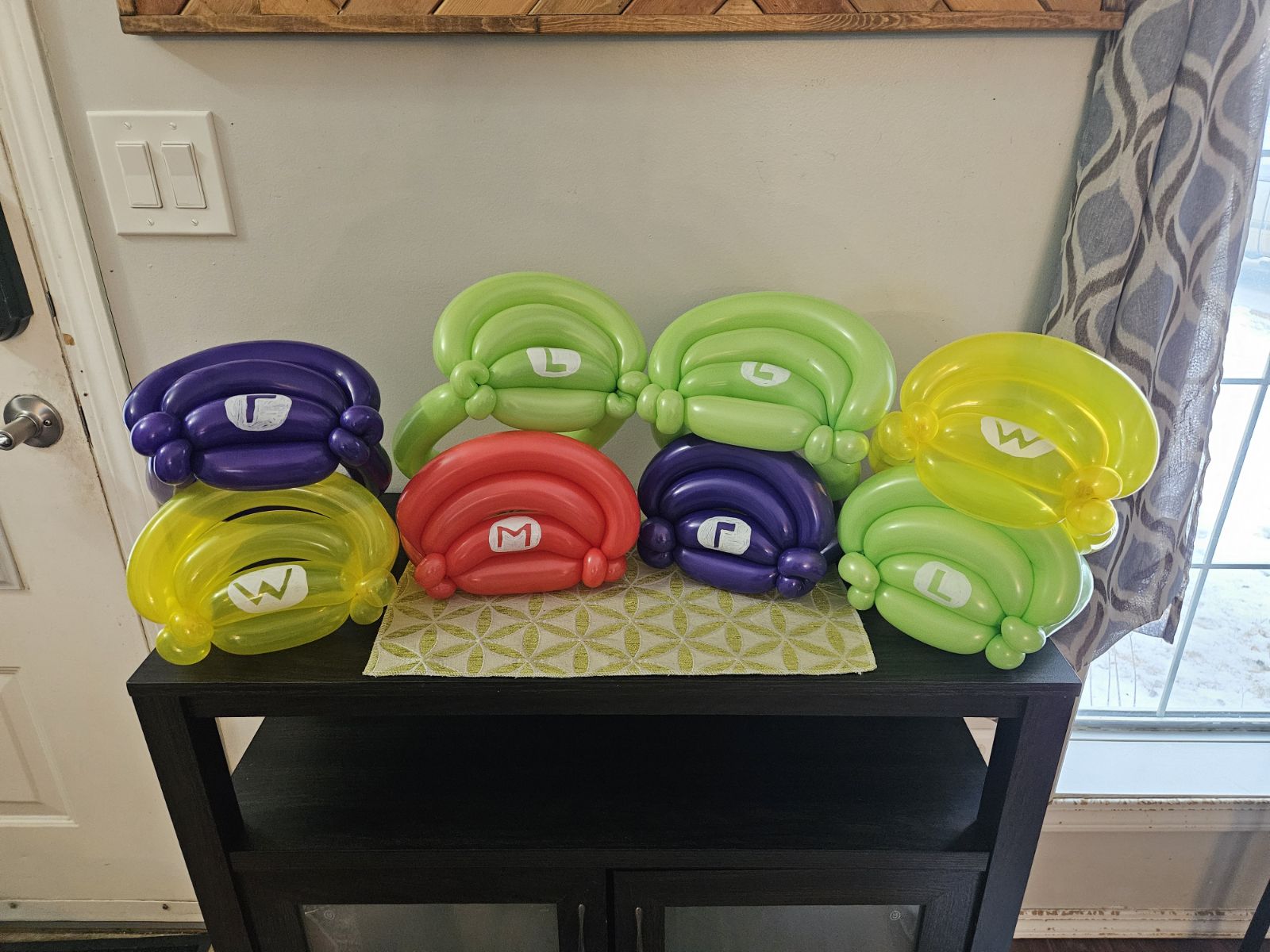 many mario bros balloon hats